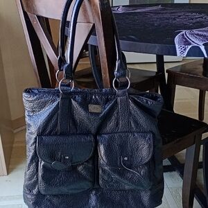 Vans Black Tote Bag with Dual Pockets